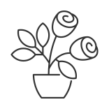 external Rose-Bushes-gardening-store-categories-linear-outline-icons-papa-vector icon
