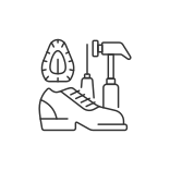 external Shoe-Repair-And-Reconditioning-clothing-alteration-and-repair-service-linear-outline-icons-papa-vector icon