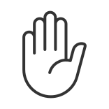 external Stop-Gesture-hand-gesture-linear-outline-icons-papa-vector icon