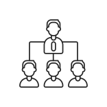 external Traditional-Company-Structure-company-structure-linear-outline-icons-papa-vector icon