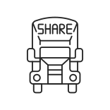 external Truck-Sharing-car-sharing-linear-outline-icons-papa-vector icon