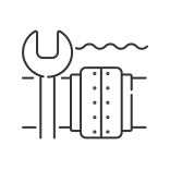 external Underwater-Pipeline-Repair-marine-industry-linear-outline-icons-papa-vector icon