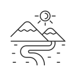 external Valley-land-types-linear-outline-icons-papa-vector icon