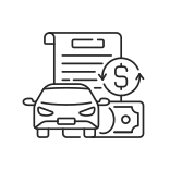 external Vehicle-Title-Loan-pawn-shop-linear-outline-icons-papa-vector icon