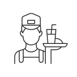 external Worker-social-status-linear-outline-icons-papa-vector icon