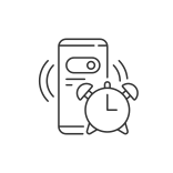 external alarm-routine-icons-linear-outline-linear-outline-icons-papa-vector icon