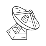 external antenna-astronomy-linear-outline-linear-outline-icons-papa-vector icon