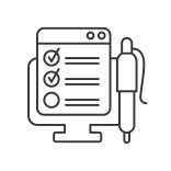 external form-work-monitoring-linear-outline-linear-outline-icons-papa-vector icon