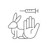 external rabbit-no-animal-testing-icons-linear-outline-linear-outline-icons-papa-vector icon