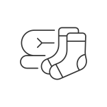 external sock-travel-size-objects-icons-linear-outline-linear-outline-icons-papa-vector icon