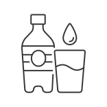 external water-routine-icons-linear-outline-linear-outline-icons-papa-vector icon