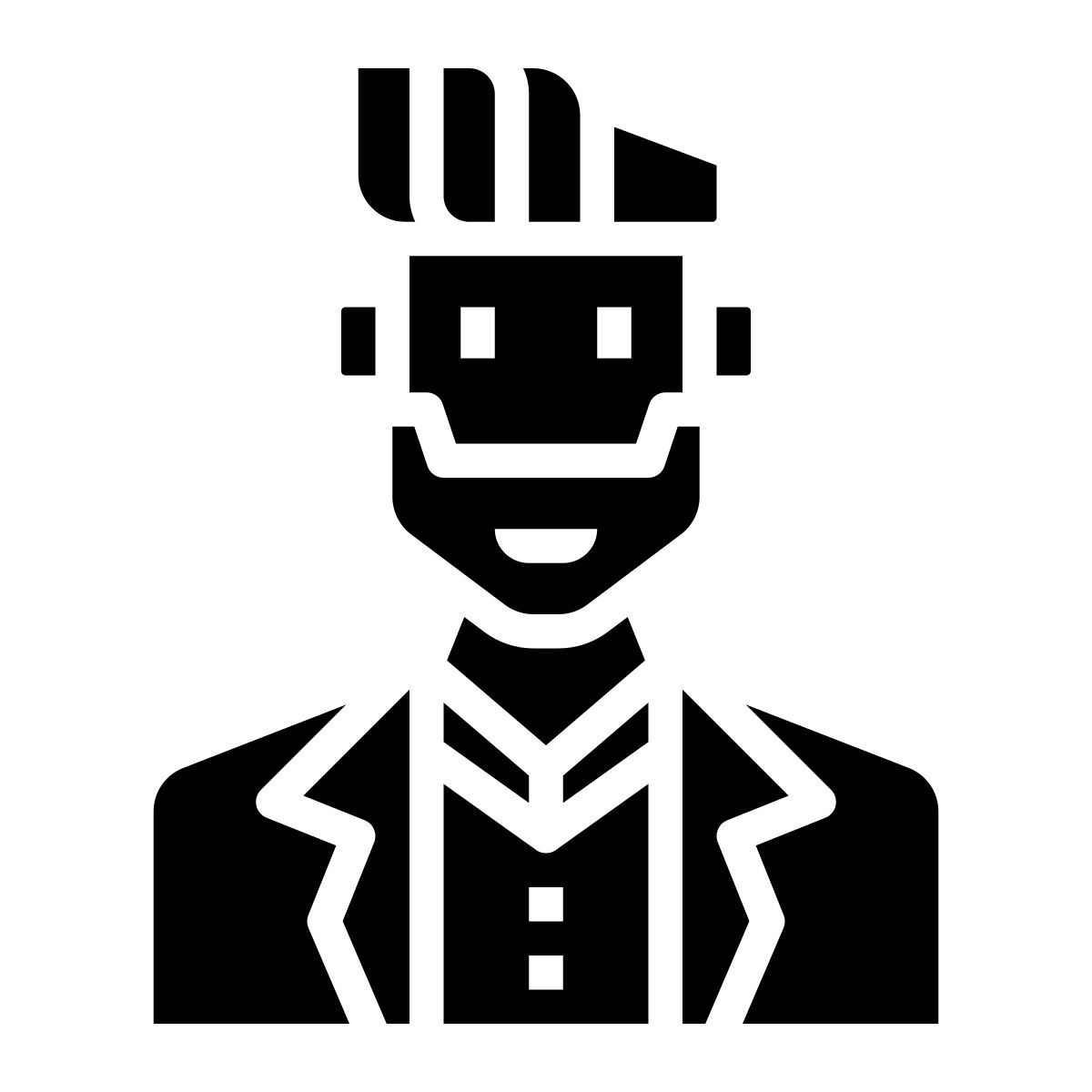 bearded man icon