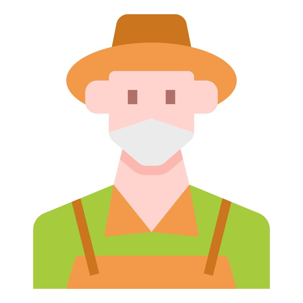 farmer in mask icon