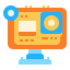 external action-camera-travel-linector-flat-linector icon