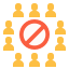 external avoid-crowds-virus-linector-flat-linector icon