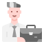 external business-man-career-avatar-linector-flat-linector icon