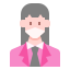 external businesswoman-woman-avatar-mask-linector-flat-linector icon