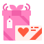 external gift-box-romantic-love-linector-flat-linector icon