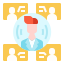 external group-meeting-new-normal-linector-flat-linector icon