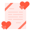 external invitation-romantic-love-linector-flat-linector icon