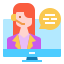 external online-support-online-shopping-linector-flat-linector icon