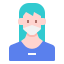external woman-woman-avatar-with-medical-mask-linector-flat-linector icon