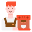 external barista-career-avatar-linector-flat-linector icon