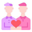 external gay-romantic-love-linector-flat-linector icon