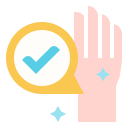 external hand-healthcare-and-hygiene-linector-flat-linector icon