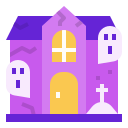 external haunted-house-horror-decoration-linector-flat-linector icon