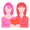 external lesbian-romantic-love-linector-flat-linector icon
