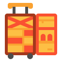 external luggage-travel-packing-linector-flat-linector icon
