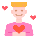 external man-romantic-love-linector-flat-linector icon