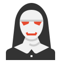 external nun-horror-avatar-linector-flat-linector icon