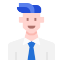 external office-worker-man-avatar-linector-flat-linector icon