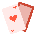 external poker-cards-romantic-love-linector-flat-linector icon