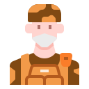 external soldier-man-avatar-with-mask-linector-flat-linector icon