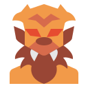 external werewolf-horror-avatar-linector-flat-linector icon