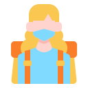 external woman-travel-linector-flat-linector icon