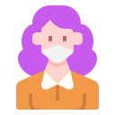 external woman-woman-avatar-with-medical-mask-linector-flat-linector-2 icon