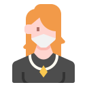 external woman-woman-avatar-with-medical-mask-linector-flat-linector-3 icon
