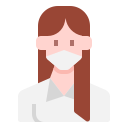 external woman-woman-avatar-with-medical-mask-linector-flat-linector-4 icon