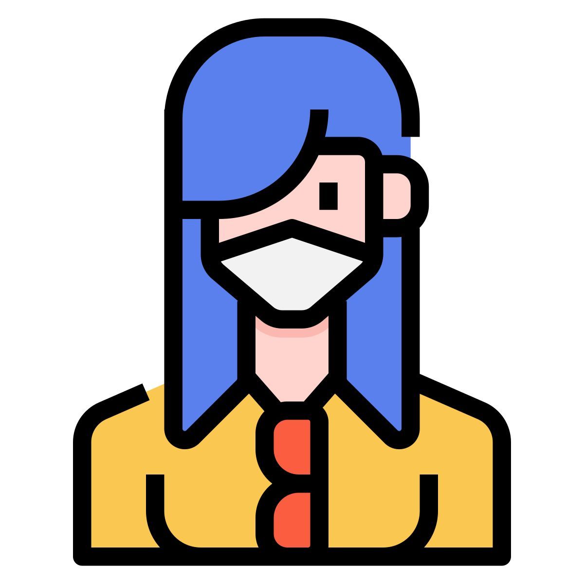 actress in mask icon