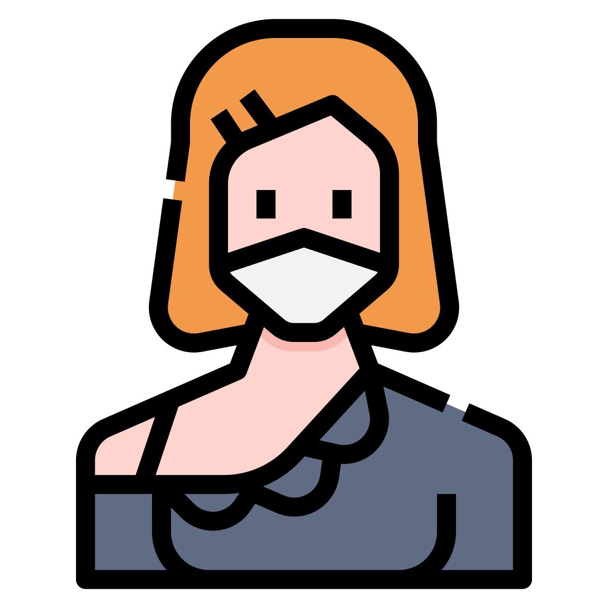 actress in mask icon
