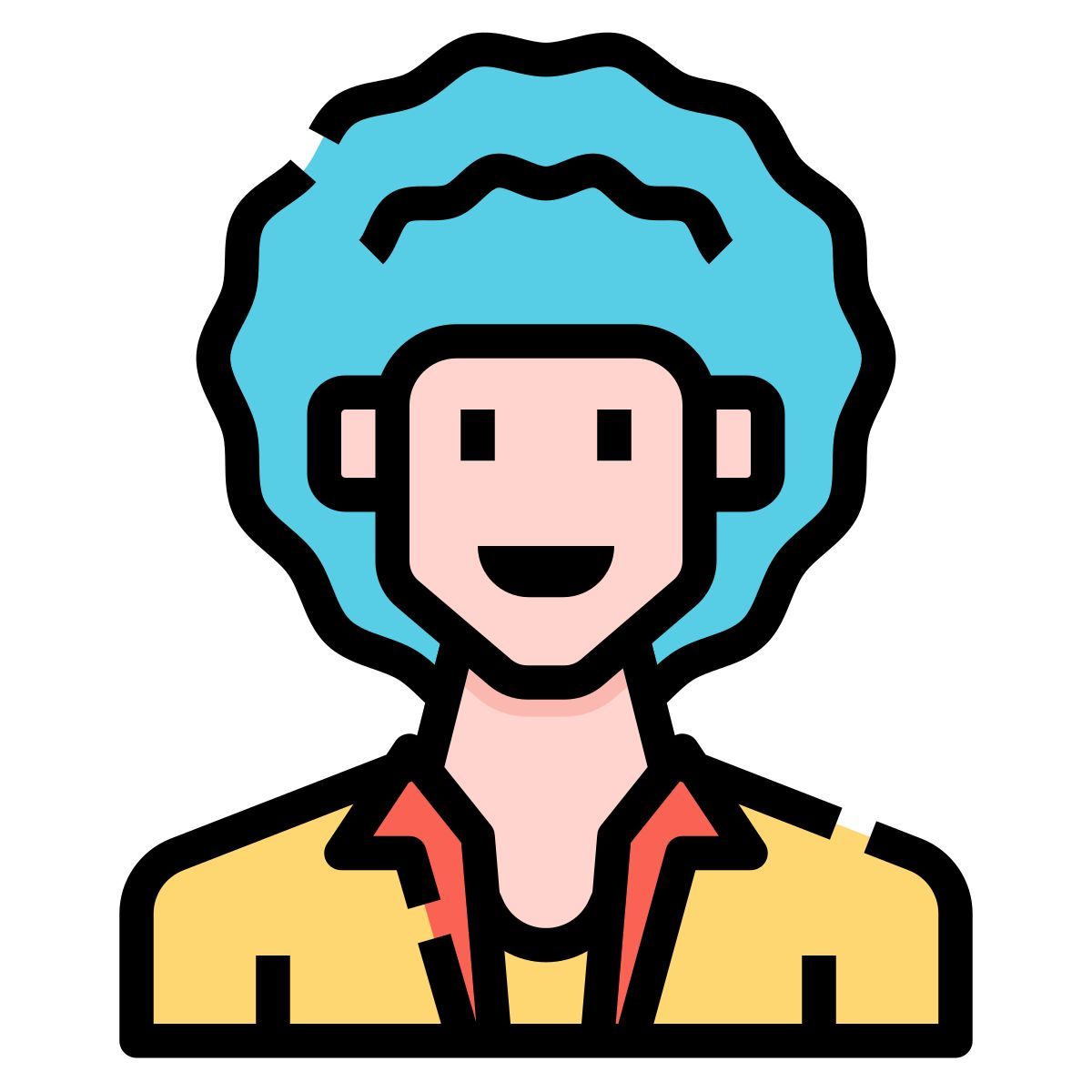 afro hair icon