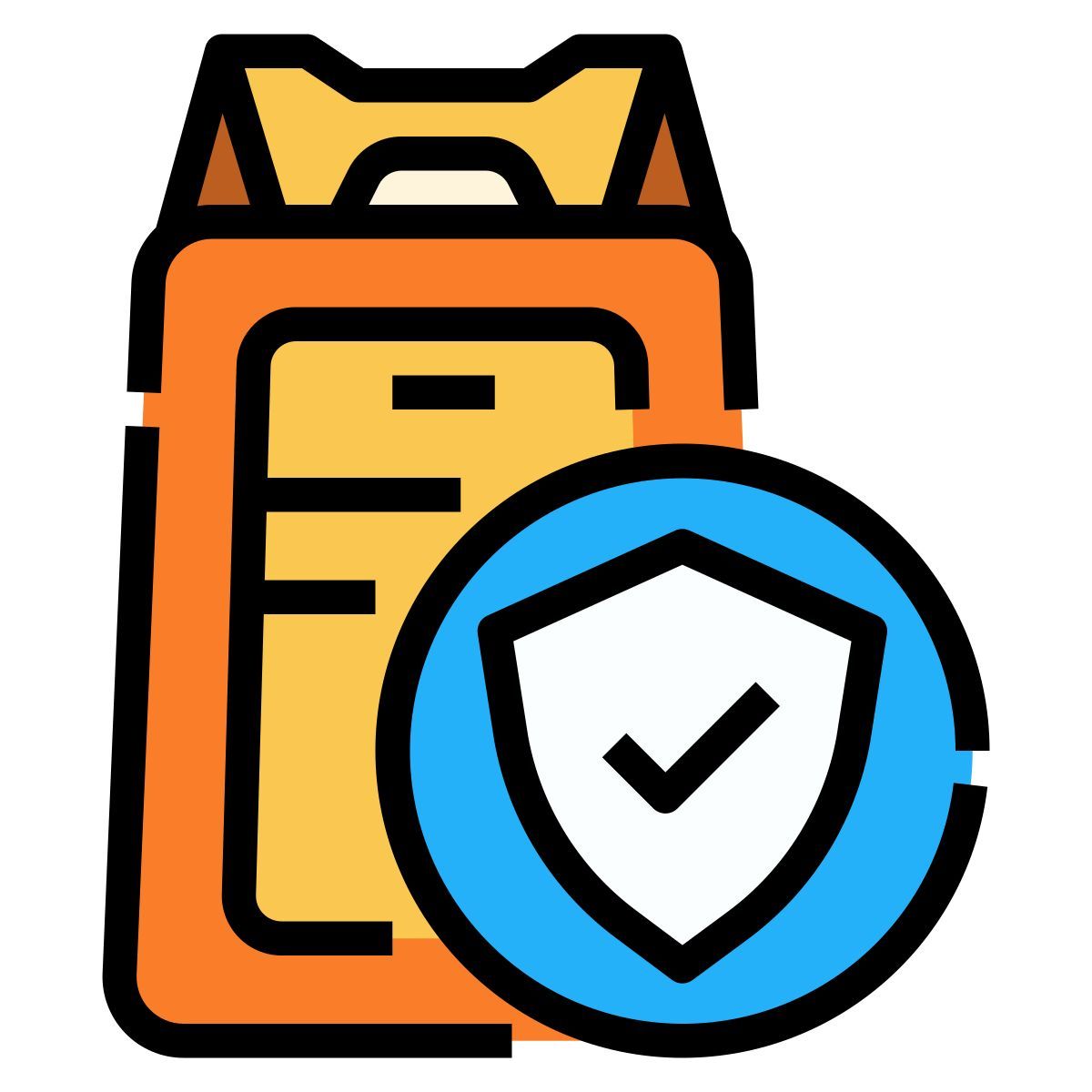 tasche vorderansicht icon