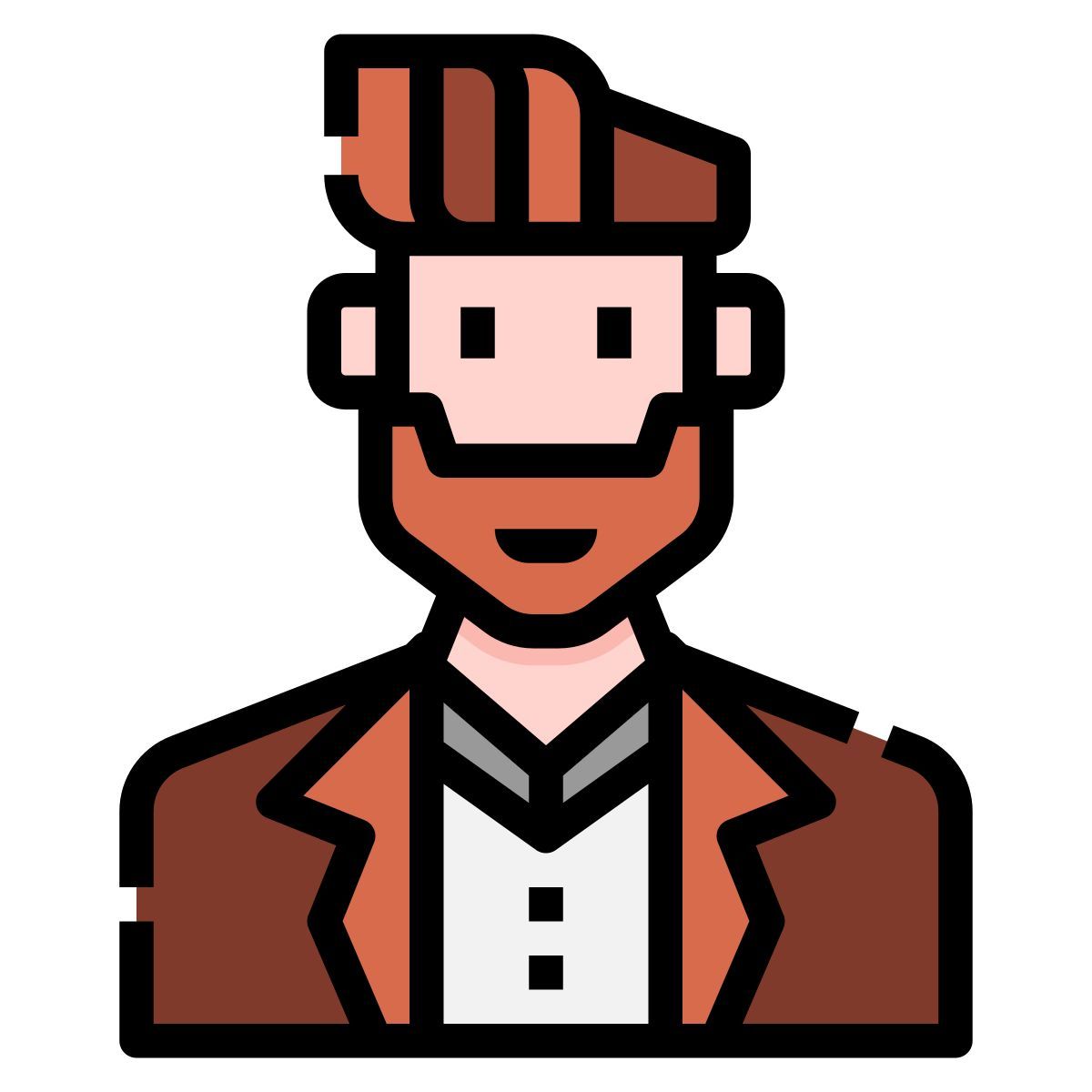 bearded man icon