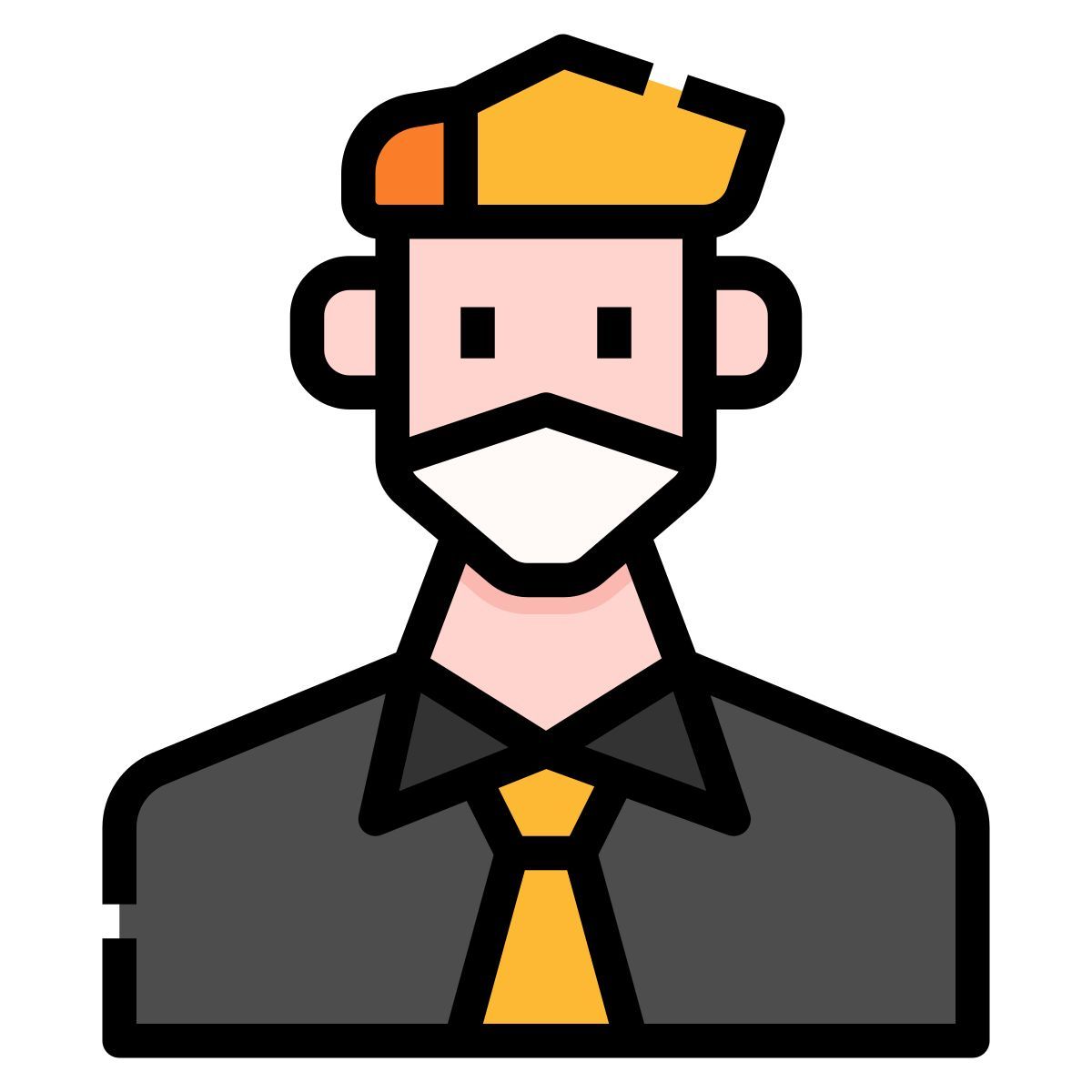 businessman in mask icon