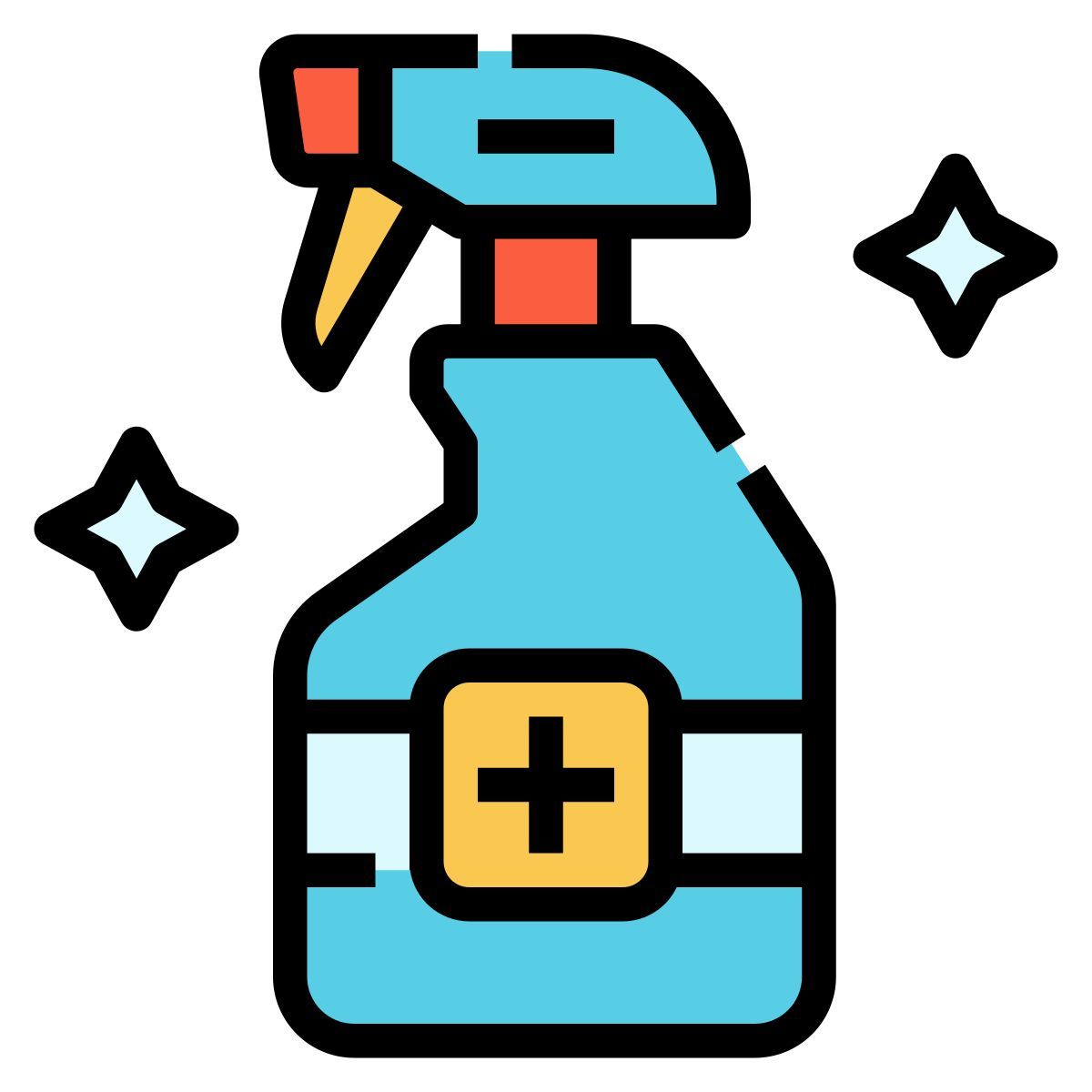 cleaning spray icon