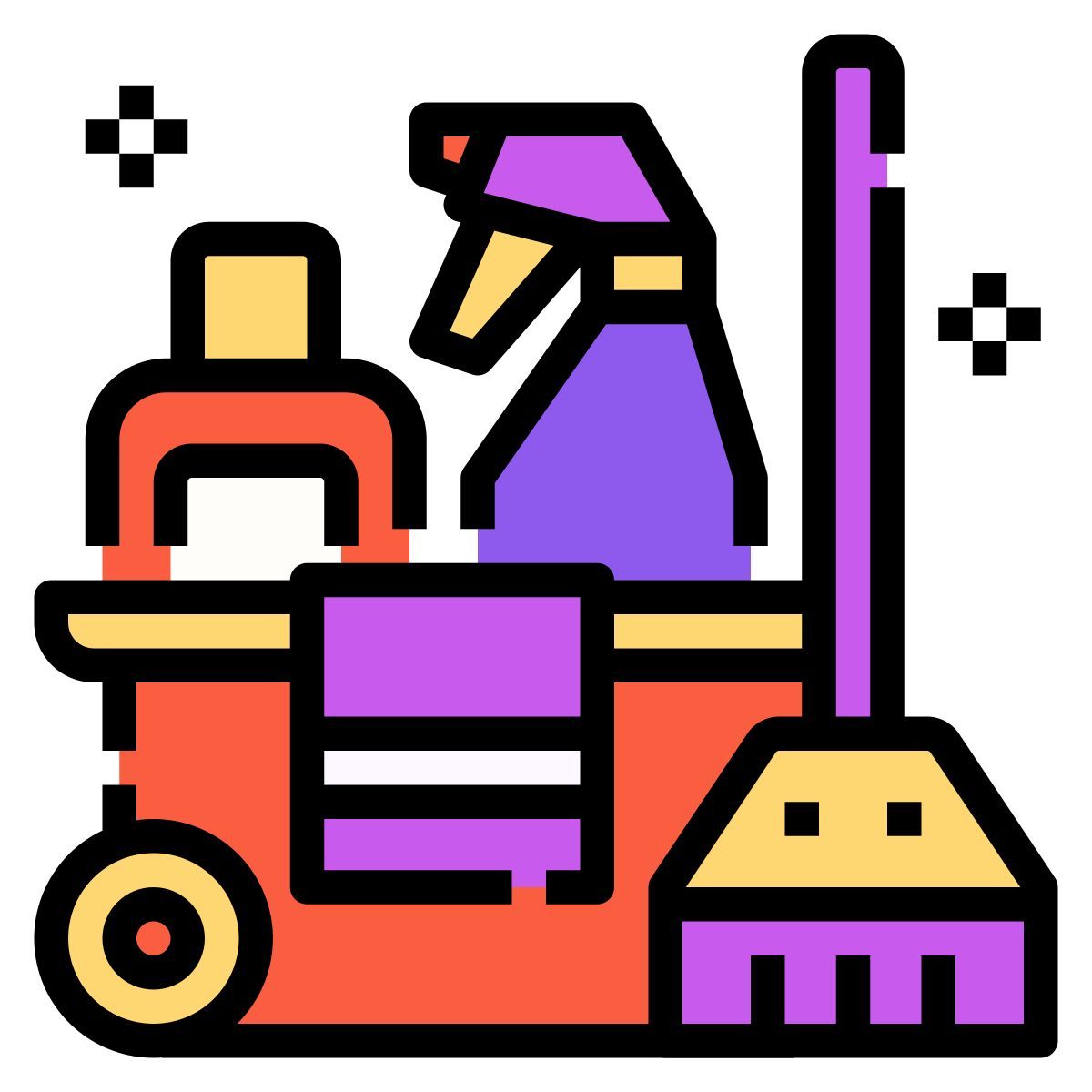 cleaning tools icon